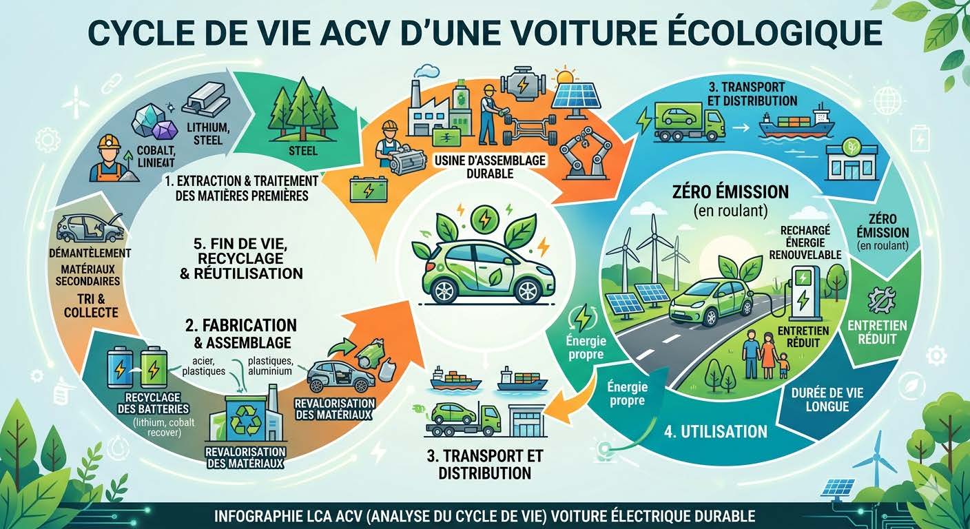 fabrication voiture écologique : ACV voiture électrique