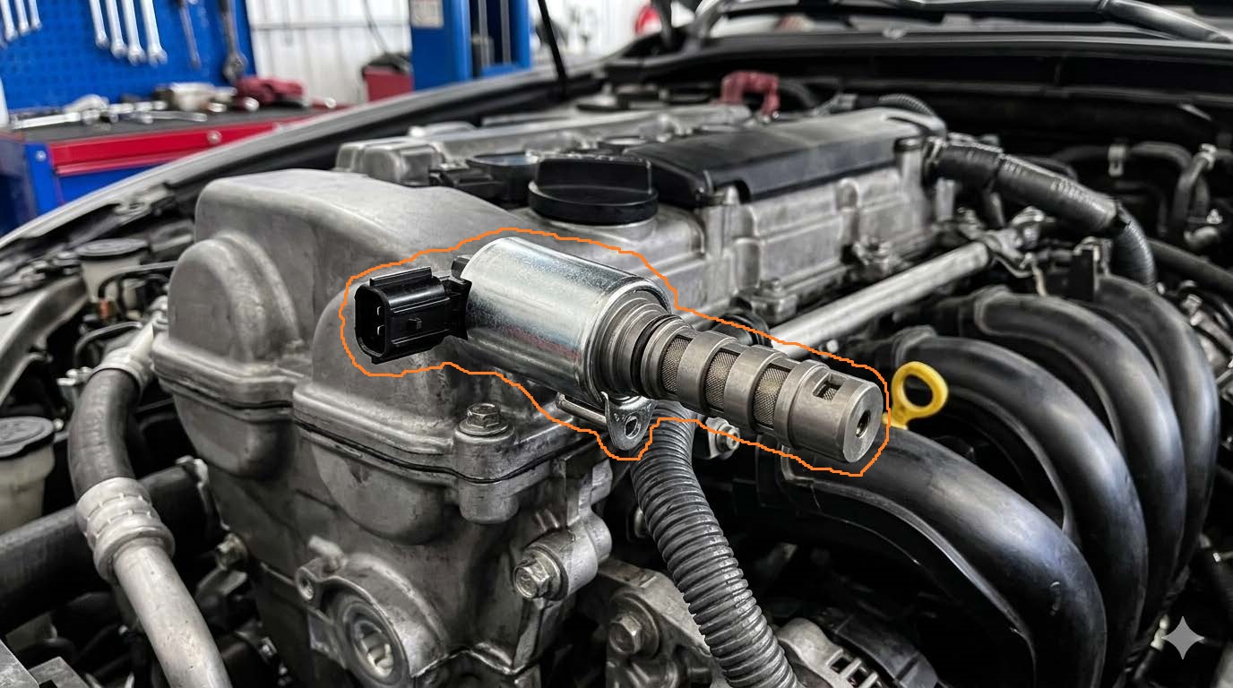 Identification du capteur VVTi de voiture sur le moteur