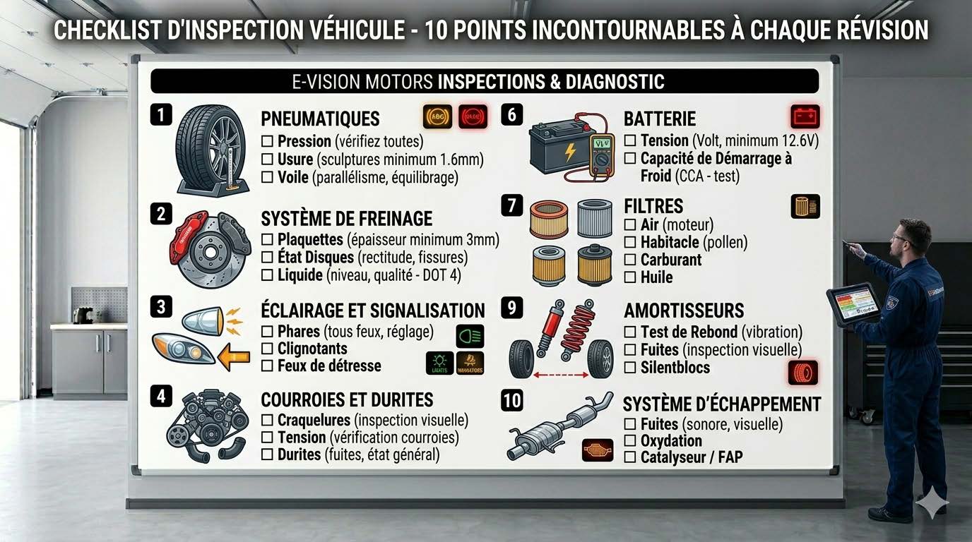 check-list révision maintenance préventive automobile