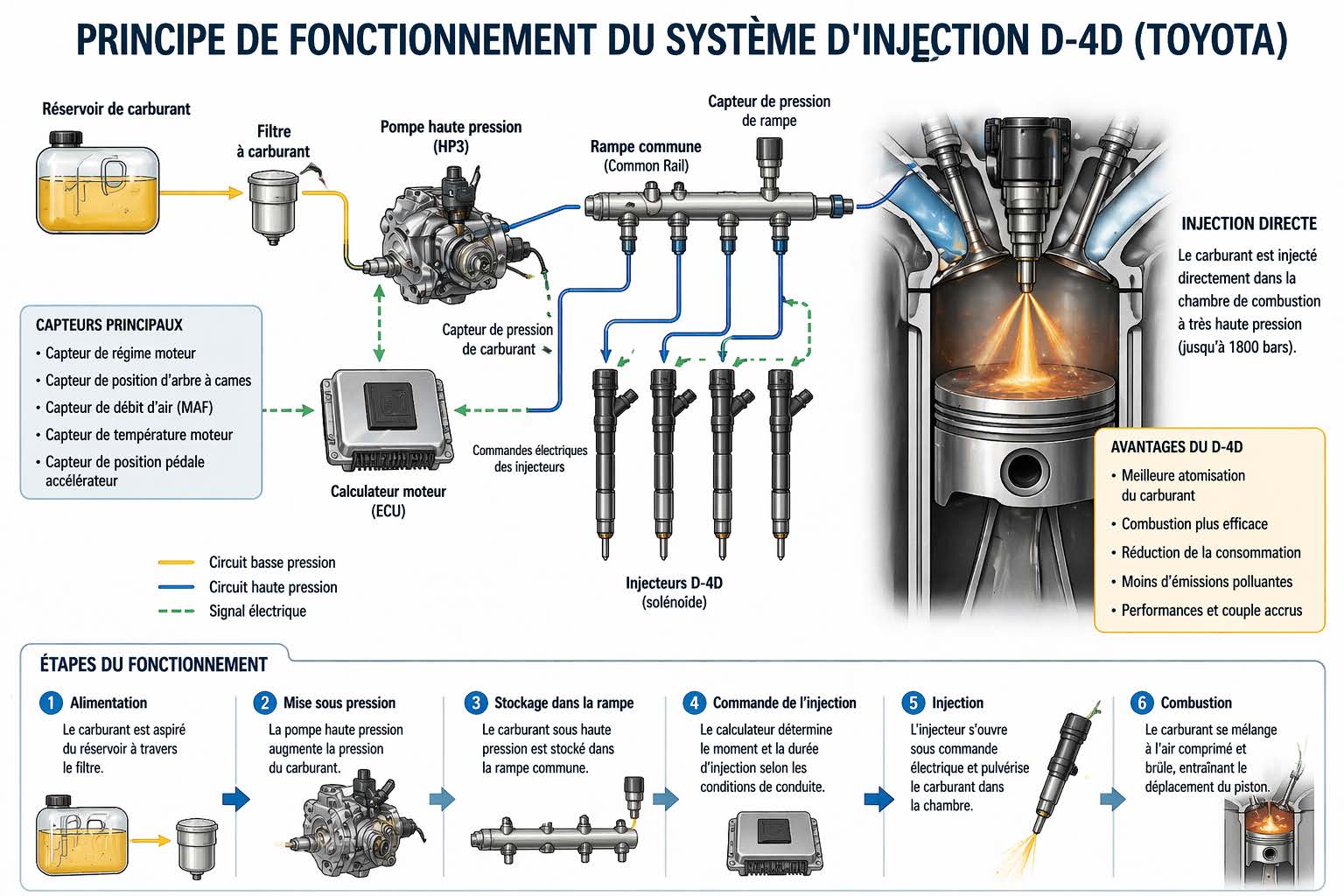 Comment fonctionne le système d'injection D-4D
