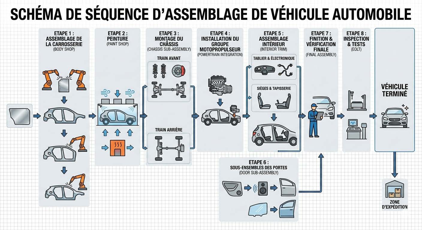 Séquence assemblage automobile