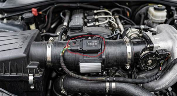 comment fonctionne le débitmètre sur un moteur essence : Emplacement du débitmètre