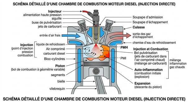 Pourquoi les bougies de préchauffage TDI tombent en panne : la chambre de combustion moteur diesel