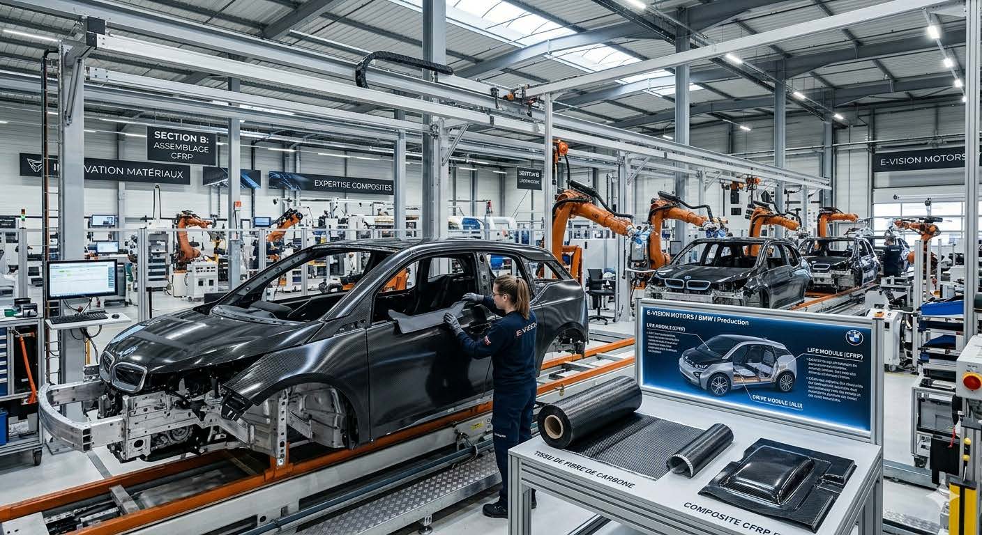 Matériau durable en fabrication de la BMW i3 : la fibre de carbone