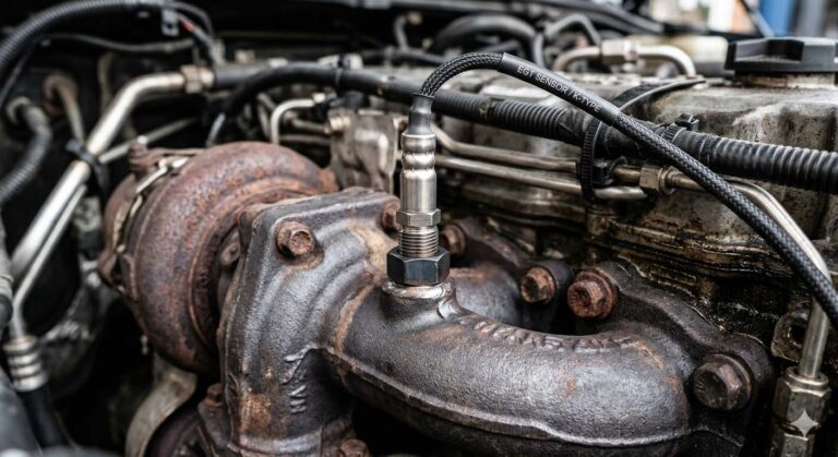 Capteur de température des gaz d'échappement monté sur ligne d'échappement diesel