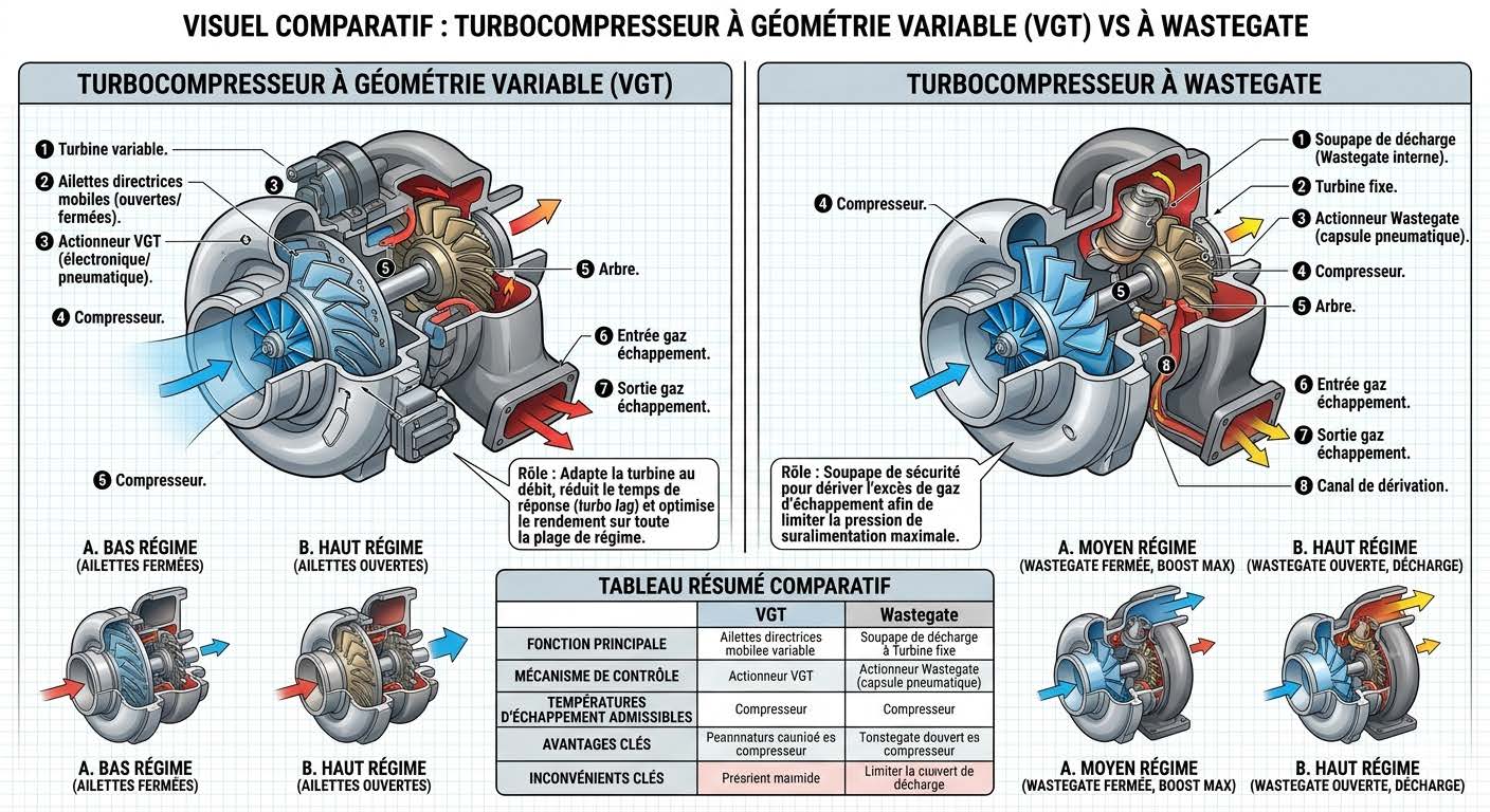 Comment savoir si son turbo est en train de tomber en panne : comparaison turbo VGT vs Westegate