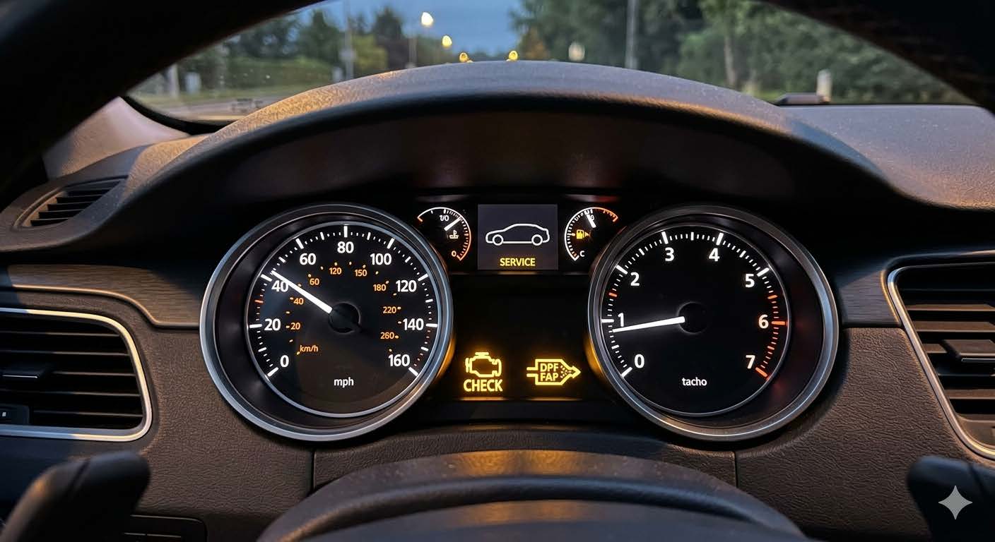 Voyant moteur allumé sur tableau de bord suite à une panne du capteur de température des gaz d'échappement