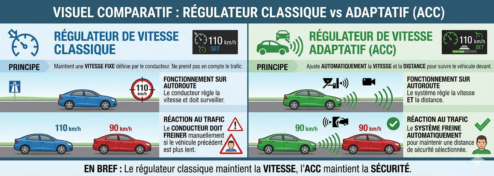 comparaison régulation classique vs adaptative