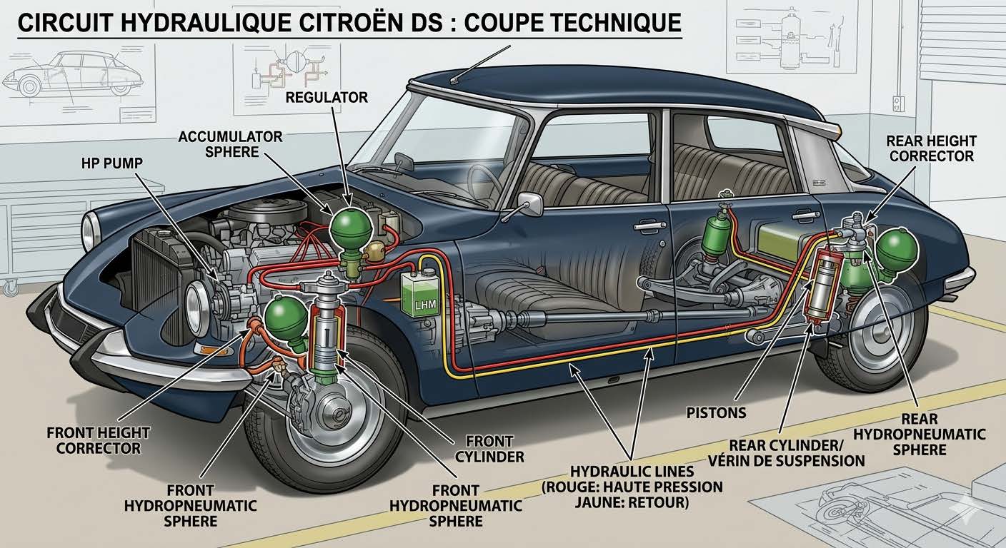 You are currently viewing Suspension hydropneumatique Citroën : fonctionnement et entretien