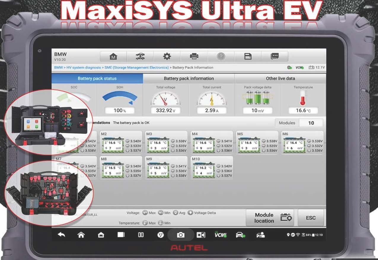 Valise diagnostic véhicule électrique : Autel MaxiSys Ultra EV batterie haute tension