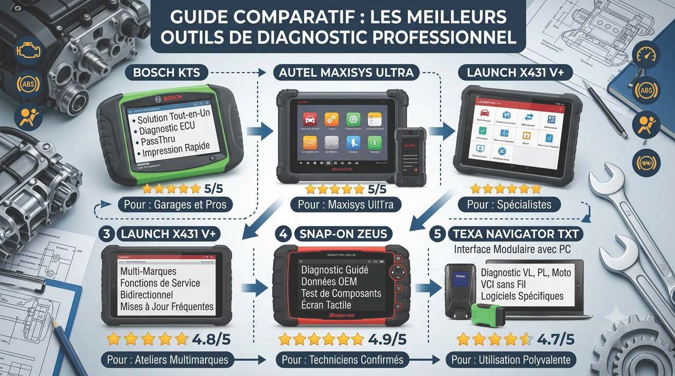 You are currently viewing 6 Meilleurs Outils de Diagnostic pour Garage Professionnel 2026