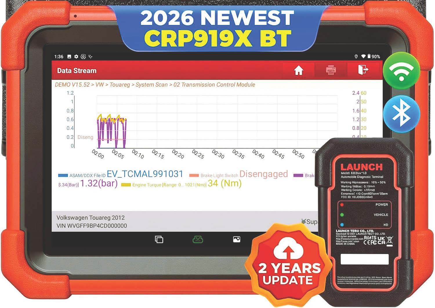 Valise diagnostic Launch X431 CRP919X BT multimarque