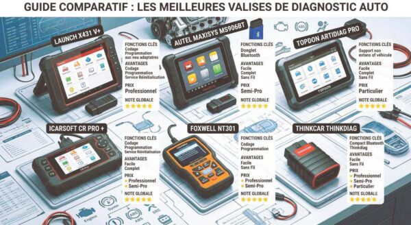 Lire la suite à propos de l’article 7 Meilleures Valises de Diagnostic Auto pour 2026 : Comparatif Complet