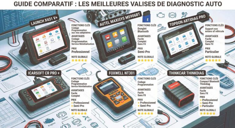 Comparatif de meilleure valise de diagnostic auto 2026