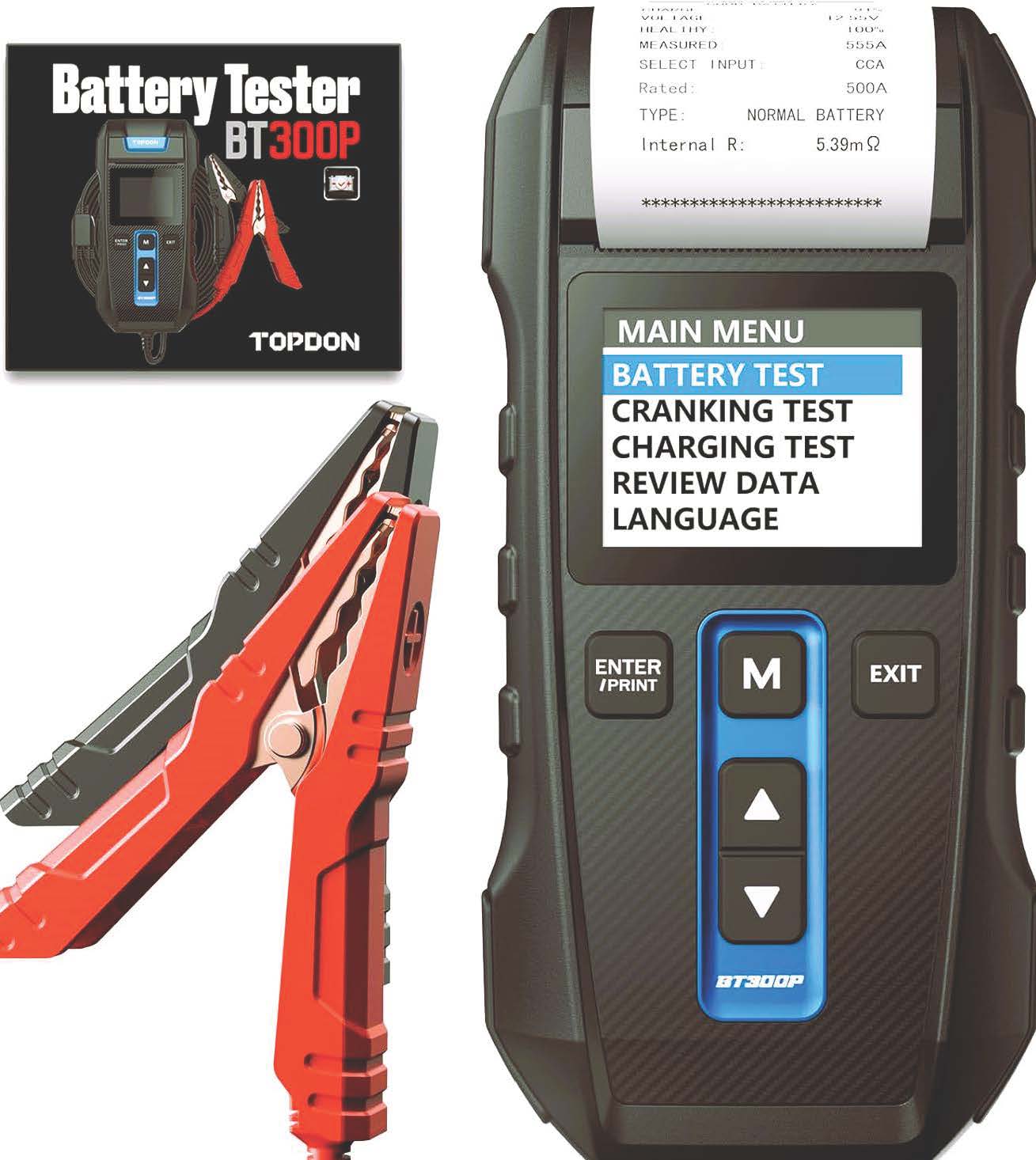 Topdon BT300P avis test : testeur de batterie efficace