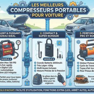 7 Meilleurs Compresseurs Portables pour Voiture en 2026
