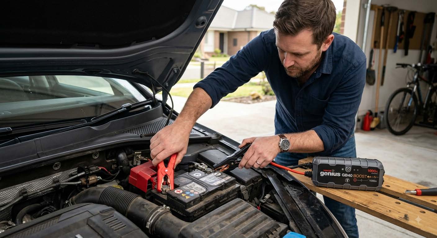 comment démarrer une voiture avec un booster de batterie : ordre de connexion des pinces du booster